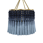 Люстра синяя плетеная с кисточками Boho Tassel Chandelier варинант исполнения - 1 | Loft Concept в Воронеже
