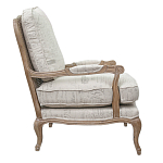 Кресло со спинкой из ротанга Ellie Rattan Armchair beige print flax варинант исполнения - 1 | Loft Concept в Воронеже