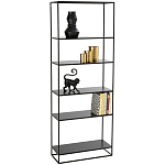 Металлический стеллаж Menzie Black Wide Metal Rack варинант исполнения - 1 | Loft Concept в Воронеже