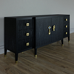 Большой Комод-буфет Elsa Dreams Black с ящиками варинант исполнения - 4 | Loft Concept в Воронеже