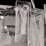 Люстра круглая с подвесными прямоугольными пластинами из стекла Glacier Panels варинант исполнения - 9 | Loft Concept в Воронеже