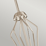 Люстра цвета никель с 6-ю рифлеными стеклянными плафонами и изогнутым каркасом Kichler варинант исполнения - 5 | Loft Concept в Воронеже