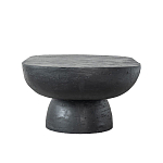 Столик кофейный черного цвета с овальной столешницей и круглым основанием Black Dalmen Table варинант исполнения - 6 | Loft Concept в Воронеже