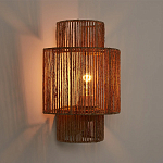 Бра с плетенным из джута плафоном Jutti H30 см варинант исполнения - 2 | Loft Concept в Воронеже