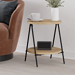 Стол приставной с 2-мя круглыми столешницами из дерева ESSEL OAK варинант исполнения - 7 | Loft Concept в Воронеже