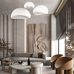 Подвесной светильник с куполообразным белым фактурным абажуром Sergey Makhno варинант исполнения - 7 | Loft Concept в Воронеже