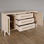 Буфет Primo с тремя ящиками и двумя фасадами Светлый дуб варинант исполнения - 3 | Loft Concept в Воронеже