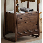 Вешалка деревянная с 2- мя ящиками Moon Walnut Furniture варинант исполнения - 7 | Loft Concept в Воронеже