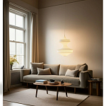 Подвесной вязаный белый светильник «Моника» варинант исполнения - 3 | Loft Concept в Воронеже