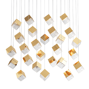 Люстра Pyrite Gold 26 Rectangle