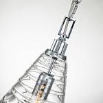 Подвесной светильник с прозрачным рельефным стеклянным плафоном в форме конуса Feiss варинант исполнения - 5 | Loft Concept в Воронеже