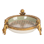 Чаша фарфоровая на бронзовых ножках в виде ангелов Porcelain Angels of Paradise варинант исполнения - 1 | Loft Concept в Воронеже