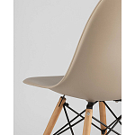 Пластиковый стул на ножках из массива бука Eames Beige варинант исполнения - 3 | Loft Concept в Воронеже
