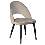 Стул велюровый серо-бежевый Schelde Gray Beige варинант исполнения - 2 | Loft Concept в Воронеже