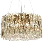 Круглая люстра с металлическими и хрустальными подвесками Bonnay Crystal Chandelier варинант исполнения - 5 | Loft Concept в Воронеже