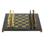 Шахматы Ренессанс из бронзы с доской из натурального камня Змеевик Decorative Thematic Chess варинант исполнения - 1 | Loft Concept в Воронеже