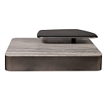 Столик журнальный квадратный  с полкой Sculptural Marble Accent с мрамором  варинант исполнения - 1 | Loft Concept в Воронеже