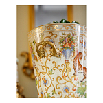 Кашпо с растительным и животным орнаментом на бронзовых ножках Turquoise Blooming Garden варинант исполнения - 7 | Loft Concept в Воронеже