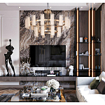 Люстра двухъярусная круглая с текстурными цилиндрическими плафонами Glimpse варинант исполнения - 10 | Loft Concept в Воронеже