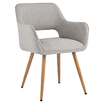 Стул в рогожке серого цвета NEASAN STOOL варинант исполнения - 1 | Loft Concept в Воронеже