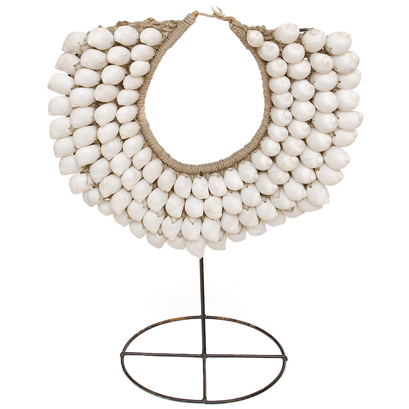 Этническое ожерелье из ракушек на подставке White Shells Necklace Белый Коричневый винтаж Этническое ожерелье из ракушек на подставке White Shells Necklace Белый Коричневый винтаж в Воронеже | Loft Concept