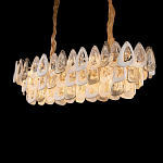 Люстра овальная с многослойными белыми и прозрачными подвесками Character Chandelier варинант исполнения - 5 | Loft Concept в Воронеже