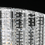 Люстра круглая на цепи цвета хром с прозрачными рельефными хрустальными пластинами Textured Glass Chandelier варинант исполнения - 8 | Loft Concept в Воронеже