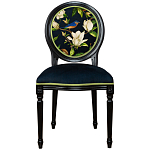 Стул чёрный из натурального бука с изображением птица в саду Blooming Magnolias варинант исполнения - 1 | Loft Concept в Воронеже