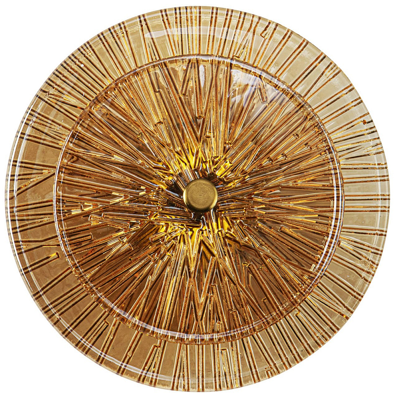 Бра в форме диска из рельефного коричневого стекла Decorative Glass Discs Wall Lamp Коричневый Латунь Бра в форме диска из рельефного коричневого стекла Decorative Glass Discs Wall Lamp Коричневый Латунь в Воронеже | Loft Concept
