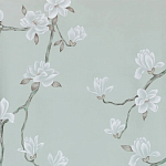 Обои ручная роспись Magnolia Canopy Original Colourway on Adam Grey dyed silk варинант исполнения - 1 | Loft Concept в Воронеже