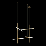 Люстра с 6-ю  пересекающимися цилиндрическими плафонами на тонких тросах Trumpet tube варинант исполнения - 7 | Loft Concept в Воронеже