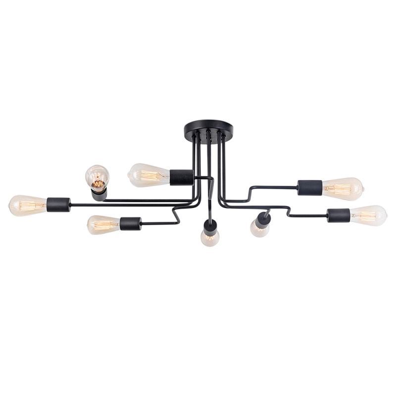 Потолочный светильник Gilbert Е27*8 Черный в Воронеже | Loft Concept 