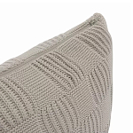 Подушка из хлопка рельефной вязки серого цвета Eden Line варинант исполнения - 2 | Loft Concept в Воронеже