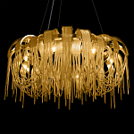 Люстра круглая подвесная с металлическими дугами и длинными цепочками 80 см Atlantis Chain варинант исполнения - 16 | Loft Concept в Воронеже