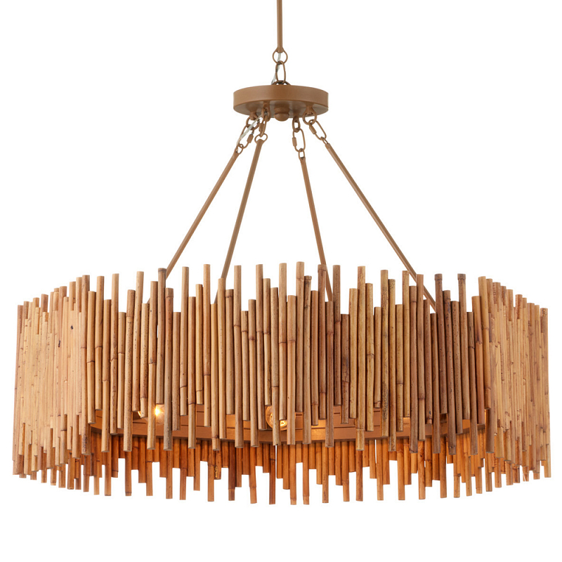 Люстра с абажуром из ротанга Wicker Furniture Бежевый в Воронеже | Loft Concept 