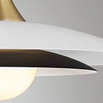 Подвесной светильник с плафоном в форме плоского купола и белой шарообразной лампой Eurofase варинант исполнения - 10 | Loft Concept в Воронеже