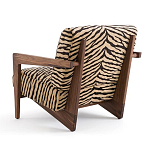 Кресло с обивкой из шенилла с тигровым принтом Tiger Chair варинант исполнения - 3 | Loft Concept в Воронеже