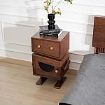 Тумбочка прикроватная с ящиком и дверцей Робот Robot Desk варинант исполнения - 3 | Loft Concept в Воронеже