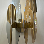 Бра с двумя плафонами дымчатого и янтарного цвета Vertical Glass варинант исполнения - 3 | Loft Concept в Воронеже