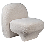 Кресло без подлокотников с обивкой из белой ткани букле Pacification варинант исполнения - 1 | Loft Concept в Воронеже