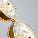  Подвесной светильник с плафонами из рельефного стекла Peony Glass Bronze Two варинант исполнения - 4 | Loft Concept в Воронеже