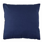 Подушка декоративная хлопковая синего цвета с абстрактным принтом Elysian Flow Azure варинант исполнения - 2 | Loft Concept в Воронеже