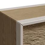 ТВ тумба 2 двери и 2 ящика с подсветкой на рельефном фасаде Warm Industrial варинант исполнения - 7 | Loft Concept в Воронеже