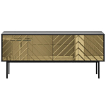 Длинная тумба с зеркальным декором Serena варинант исполнения - 10 | Loft Concept в Воронеже