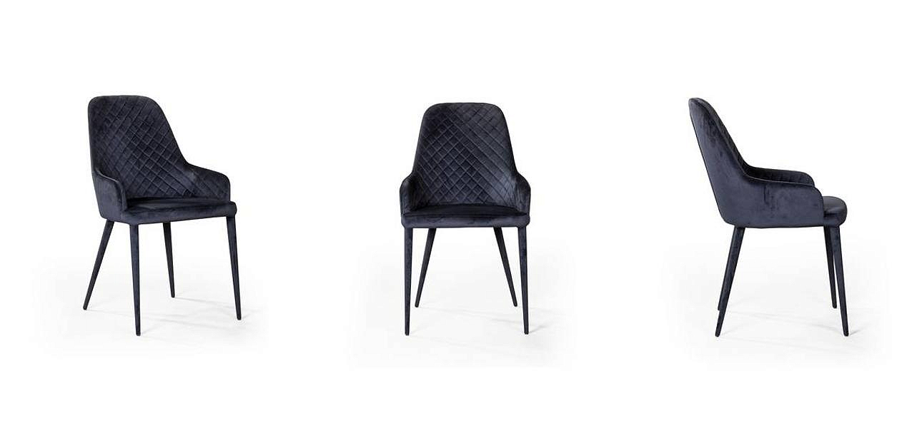 Стул Douglas Rhombus Chair Черный Велюр Стул Douglas Rhombus Chair Черный Велюр - Loft-Concept в Воронеже
