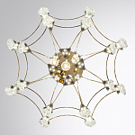 Люстра подвесная из металла с хрустальными подвесками прозрачного цвета Quasar 41 варинант исполнения - 4 | Loft Concept в Воронеже