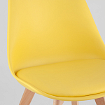 Стул с основой из пластика и мягким сиденьем Arvika Yellow варинант исполнения - 7 | Loft Concept в Воронеже