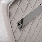 Стул серый велюровый со стеганной спинкой Focus on Convenience варинант исполнения - 2 | Loft Concept в Воронеже