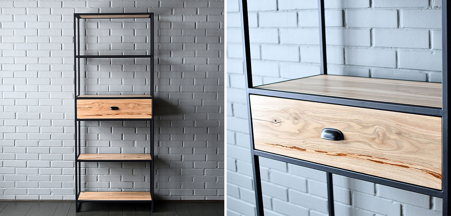 Стеллаж Kline Industrial Metal Rust Rack Стеллаж Kline Industrial Metal Rust Rack - Loft-Concept в Воронеже