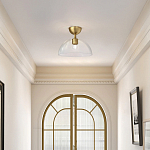 Потолочный светильник с широким полусферическим плафоном из прозрачного стекла Alora Mood варинант исполнения - 7 | Loft Concept в Воронеже